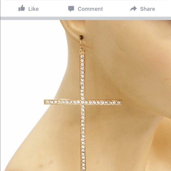 Long Cross Earrings - Picture 1 of 3